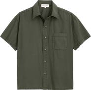 Alex Mill Franklin Short Sleeve Cotton Poplin Button-Up Shirt