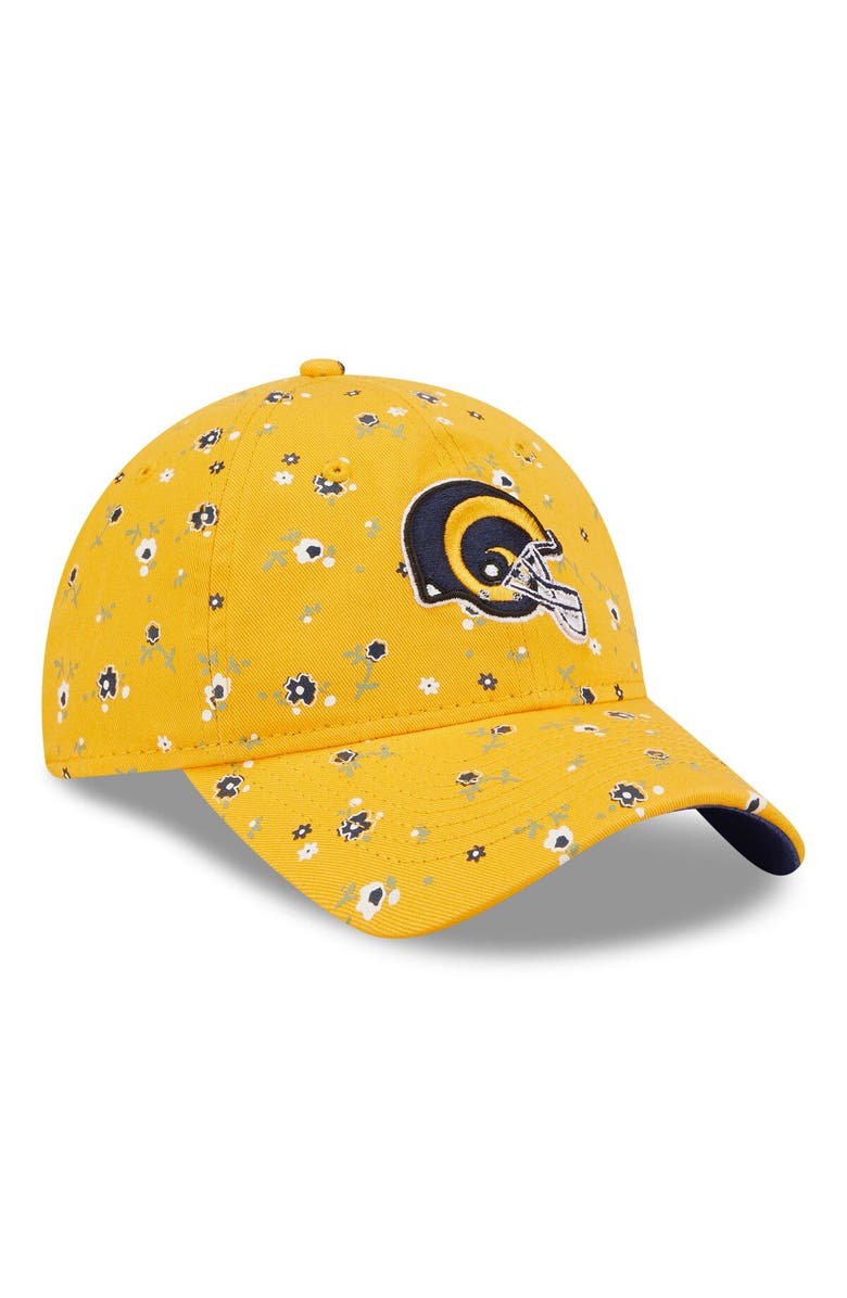 New Era Women's New Era Gold Los Angeles Rams  Floral 9TWENTY Adjustable Hat, Alternate, color, 