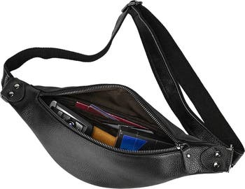 The Walcott Leather Waist Bag | Black Leather Fanny Pack