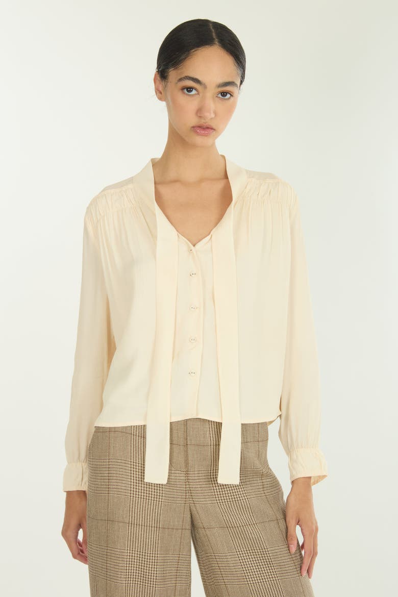 Eliza Blouse, Alternate, color, Crème