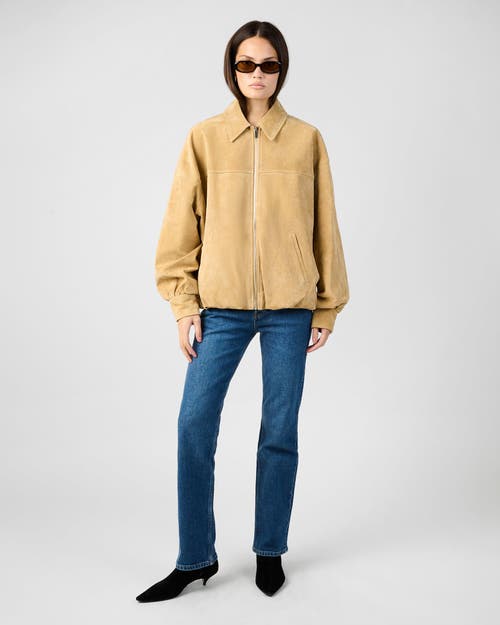 Weworewhat Premium Suede Bomber Jacket In Multi