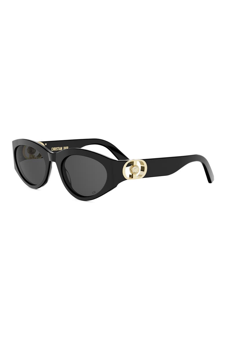 30Montaigne B7I 54mm Butterfly Sunglasses, Alternate, color, SHINY BLACK / SMOKE