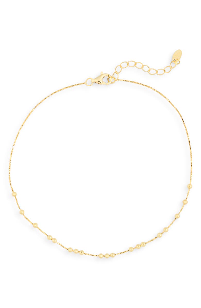 ARGENTO VIVO Scattered Granulated Anklet, Main, color, Gold