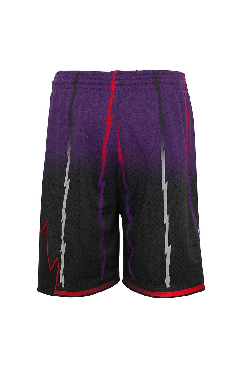 Mitchell & Ness Youth Mitchell & Ness Purple/Black Toronto Raptors 1998/99 Hardwood Classics Fadeaway Reload 3.0 Swingman Shorts, Alternate, color, Purple