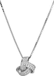 SAVVY CIE JEWELS Love Knot Pendant Necklace