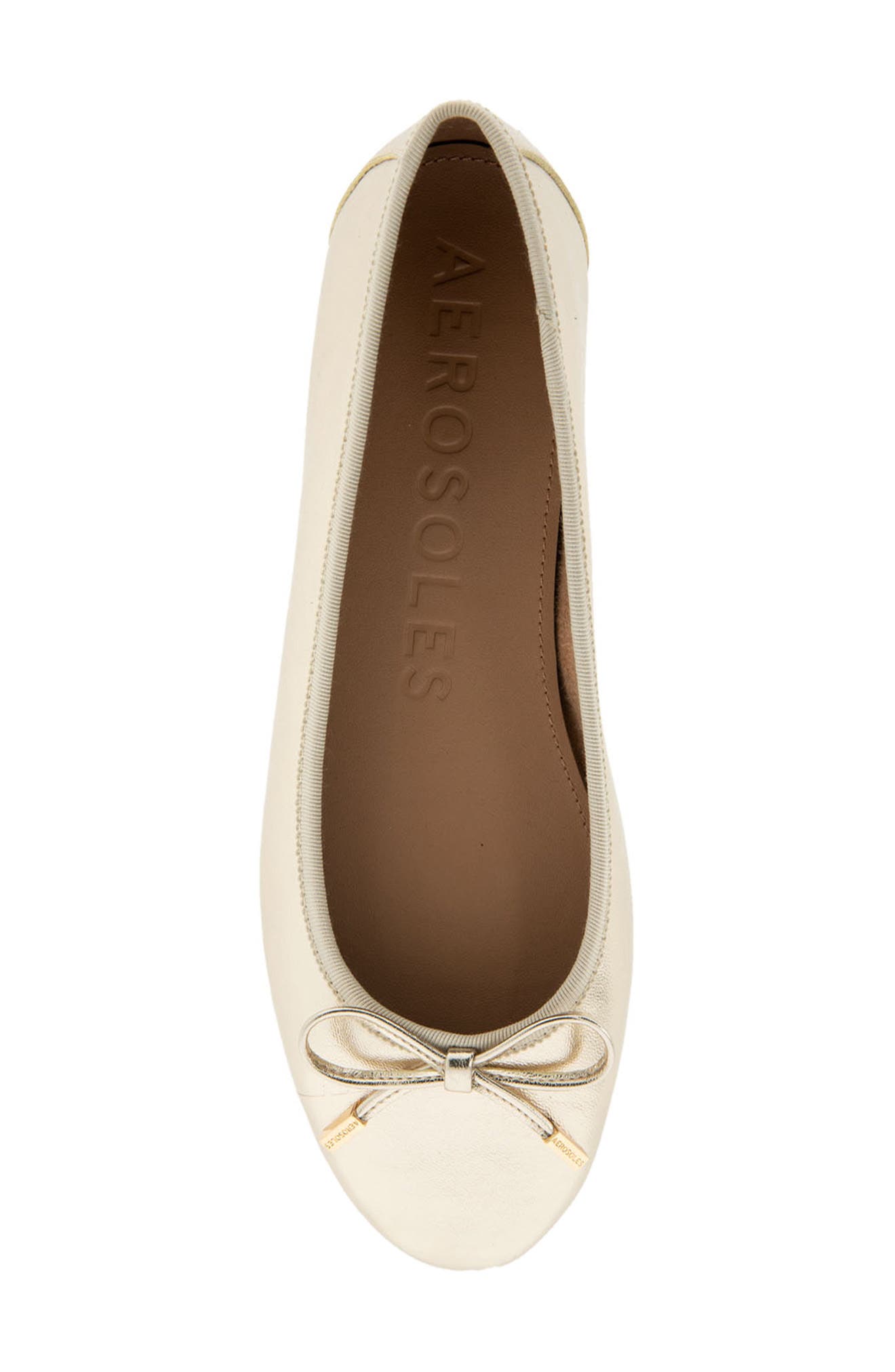 Aerosoles Pia Ballet Flat - Wide Width Available, Alternate, color, Soft Gold Pu