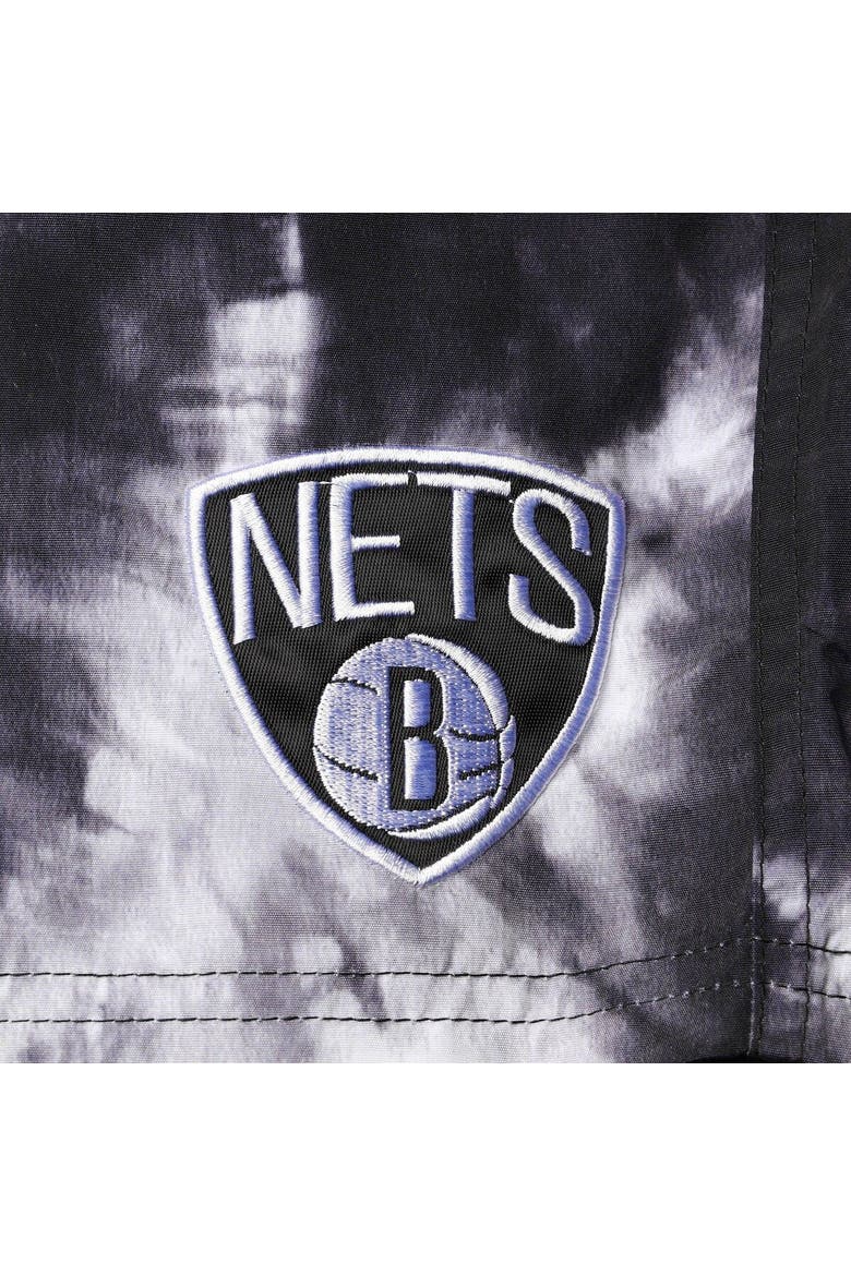 Men's G-III Sports by Carl Banks Black Brooklyn Nets Splash Volley Swim Shorts, Alternate, color, Black
