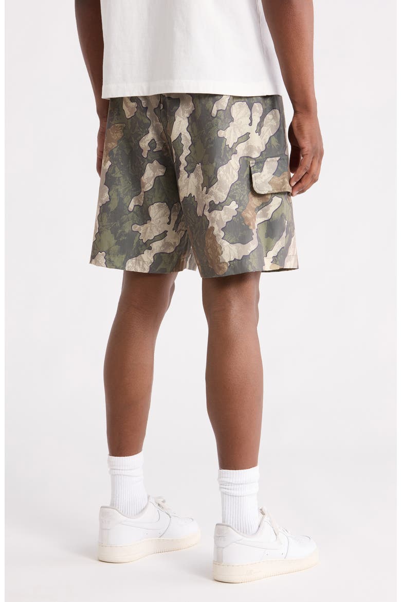 Camo Nylon Shorts, Alternate, color, GREEN/ RED