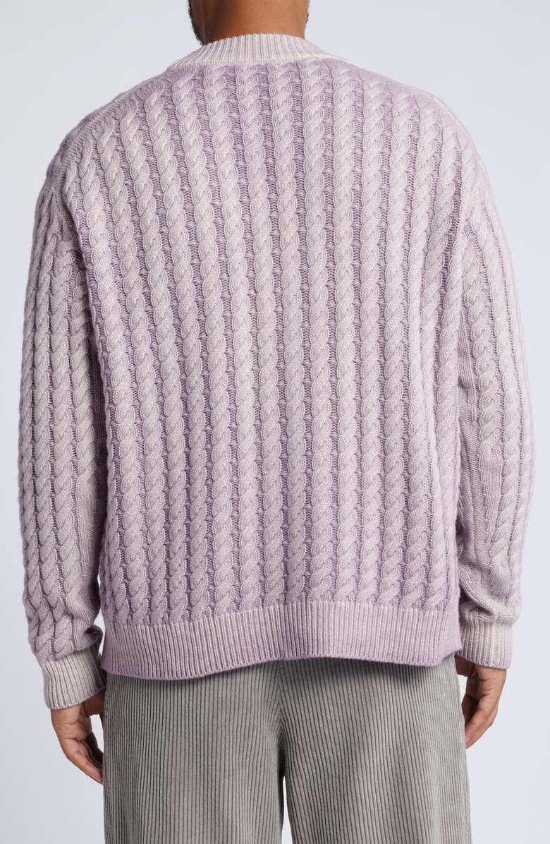 Barena Venezia Cable Knit Wool Blend Cardigan, Alternate, color, 