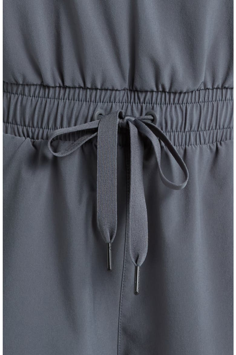 Breeze Drawstring Waist Romper, Alternate, color, STORM CLOUD