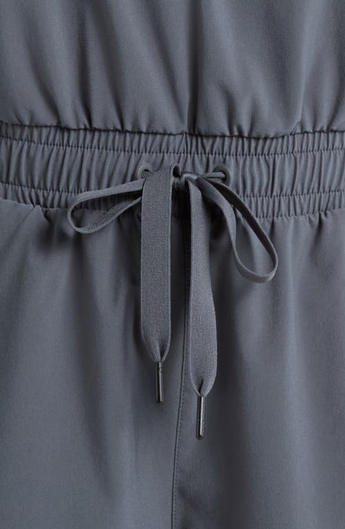 Free Fly Breeze Drawstring Waist Romper In Gray