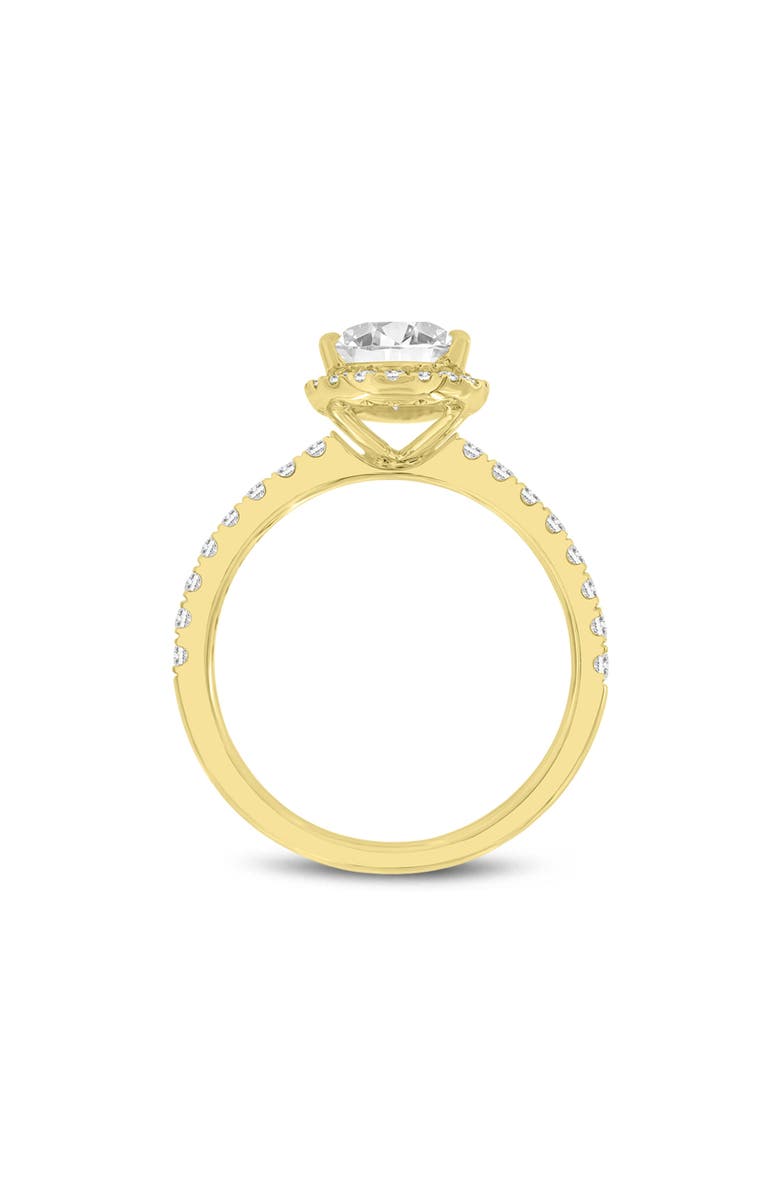 LuvMyJewelry Noor 14K Yellow Gold Pear Lab Grown Diamond Halo Engagement Ring - 2.0 Ct, Alternate, color, 14K Yellow Gold