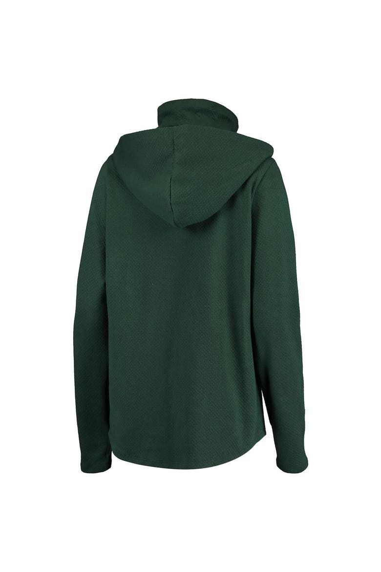 Women's MSX by Michael Strahan Green Green Bay Packers Amelia Turtleneck Tri-Blend Pullover Hoodie, Alternate, color, Green