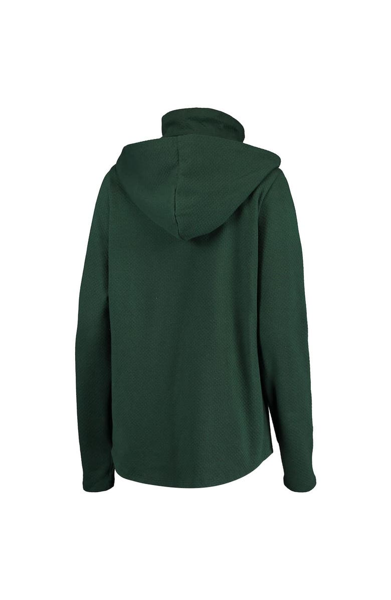 MSX BY MICHAEL STRAHAN Women's MSX by Michael Strahan Green Green Bay Packers Amelia Turtleneck Tri-Blend Pullover Hoodie, Alternate, color, Green