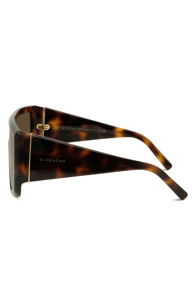 Givenchy Rectangular Flat Top Sunglasses, Alternate, color, Blonde Havana / Brown