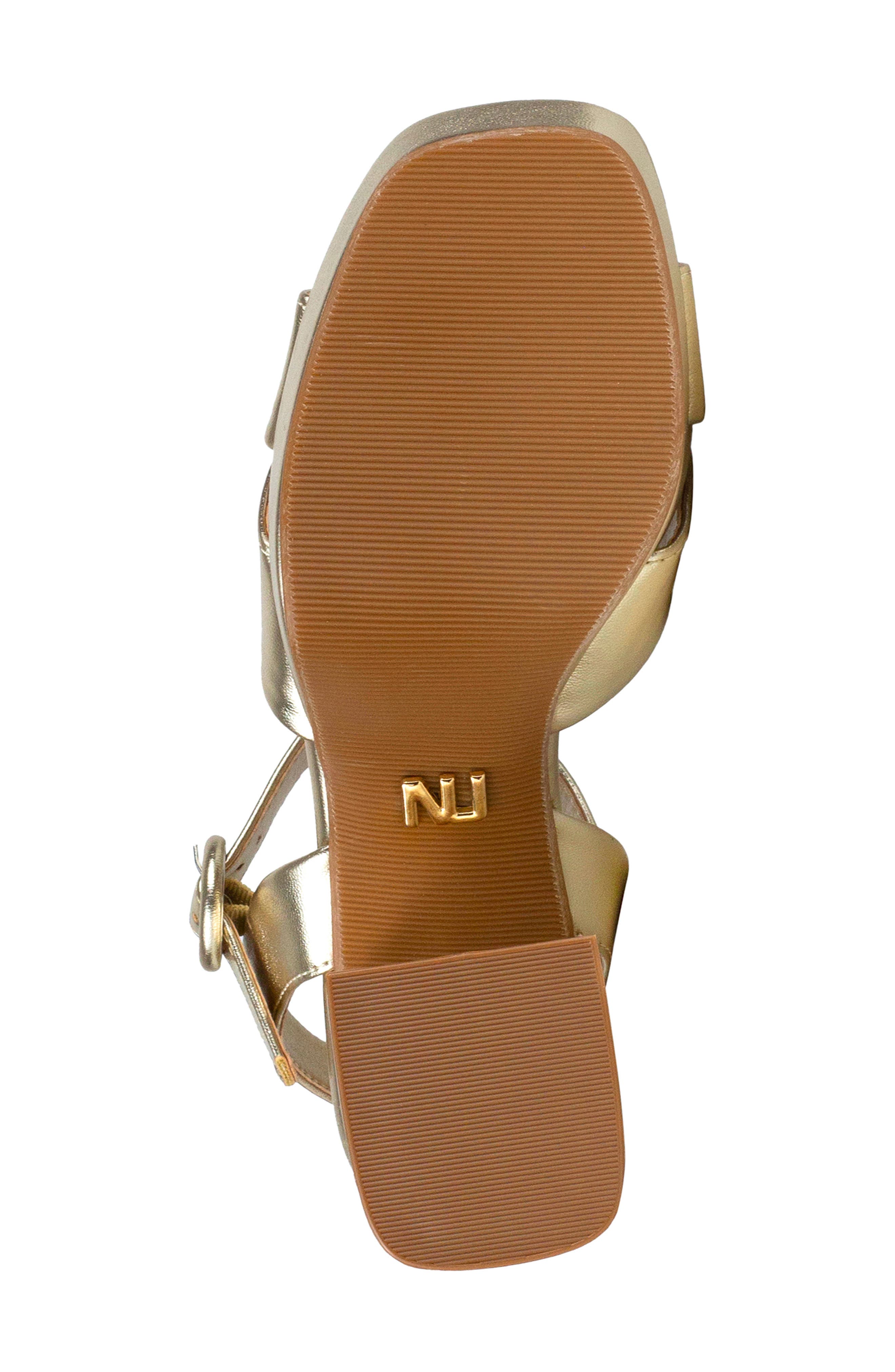 Emelyn Platform Ankle Strap Sandal, Alternate, color, GOLD