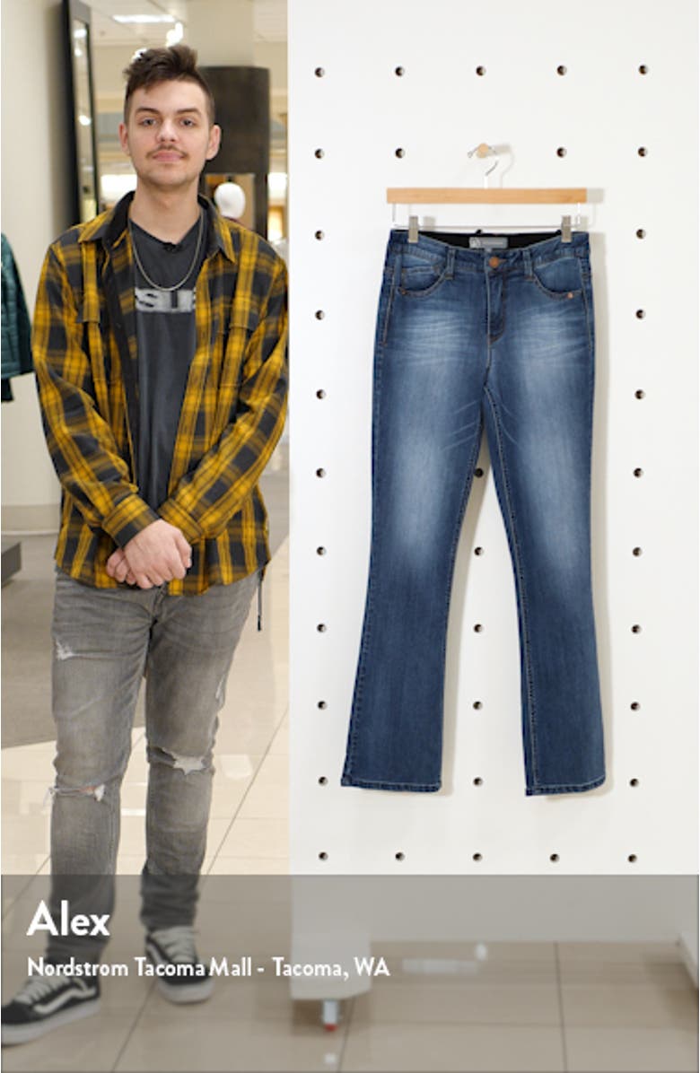 'Ab'Solution High Waist Itty Bitty Bootcut Jeans, sales video thumbnail