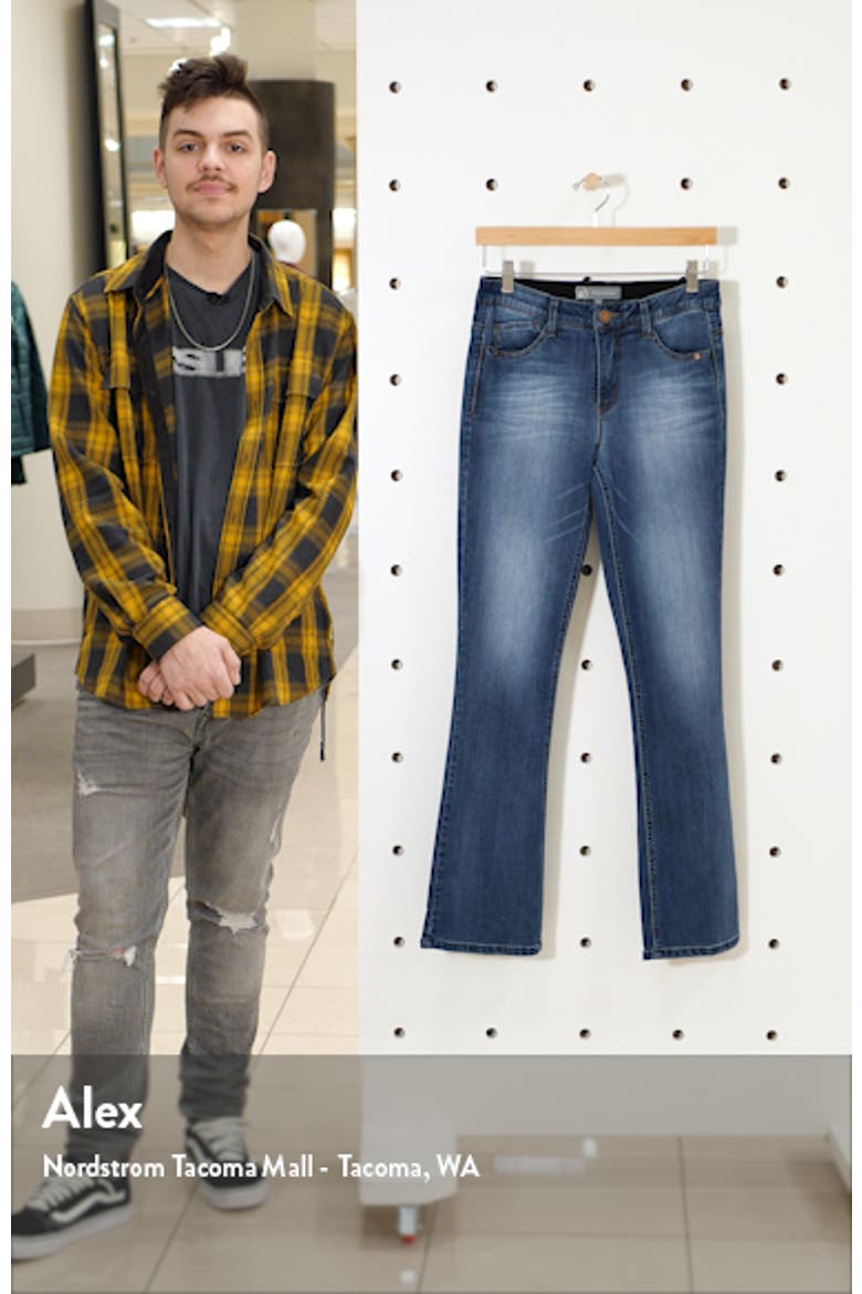 'Ab'Solution High Waist Itty Bitty Bootcut Jeans (Nordstrom Exclusive) video