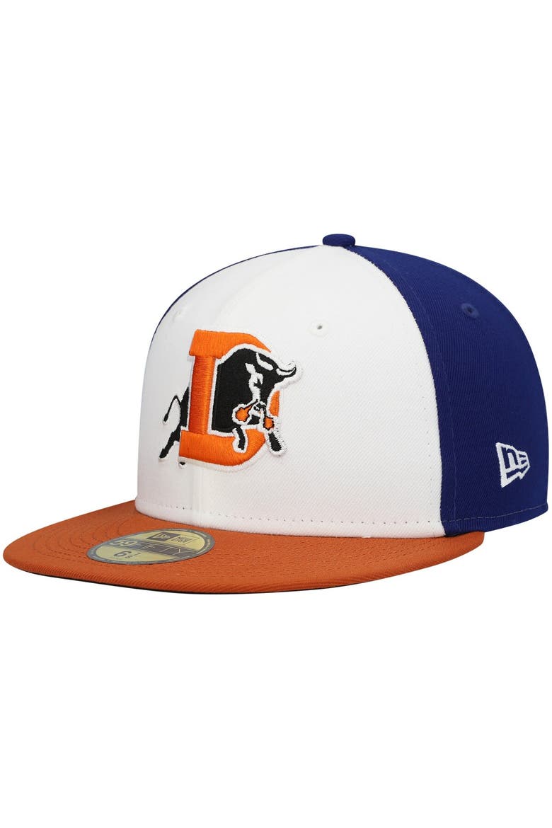 Men's New Era White Durham Bulls Authentic Collection Team Alternate 59FIFTY Fitted Hat, Main, color, White