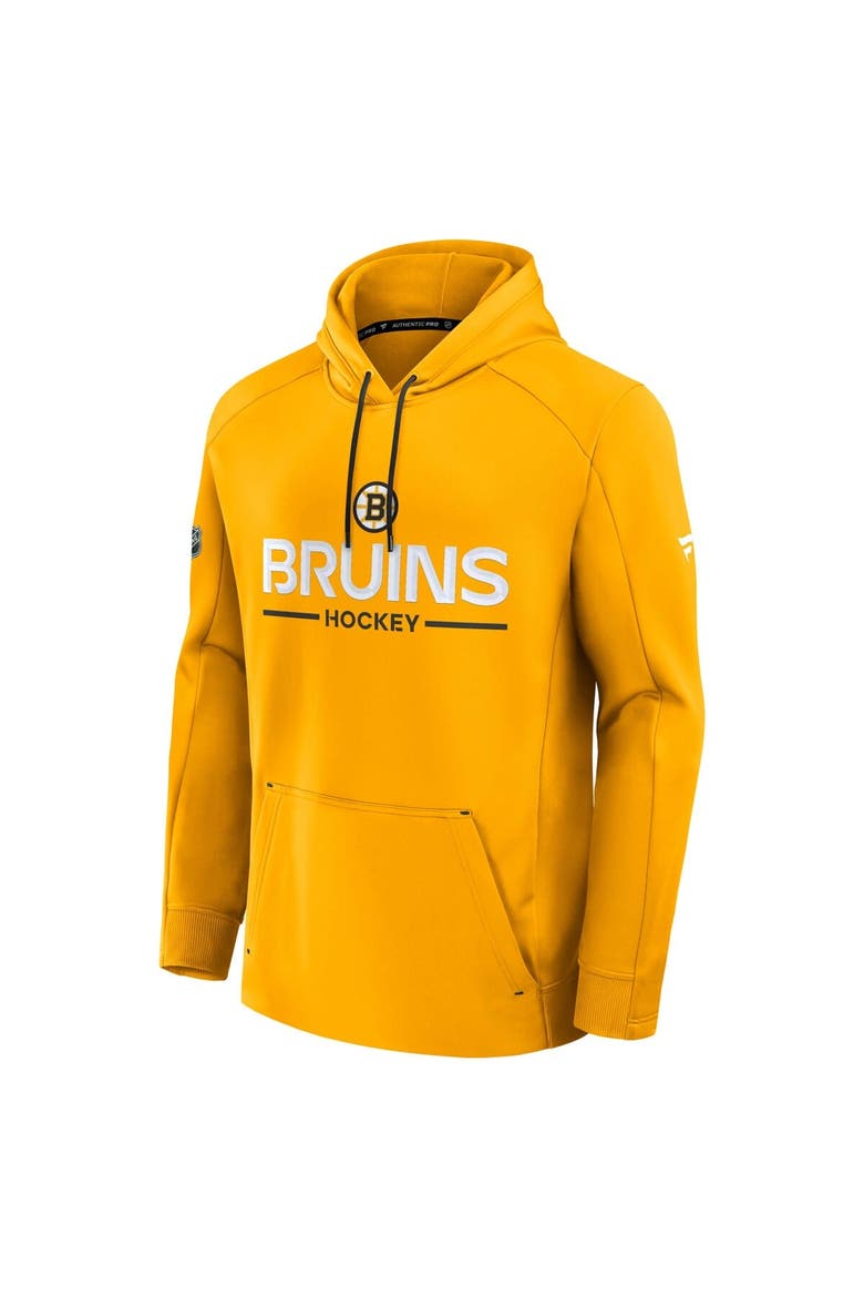 Men's Fanatics Gold Boston Bruins Authentic Pro Rink Hoodie, Alternate, color, Gold