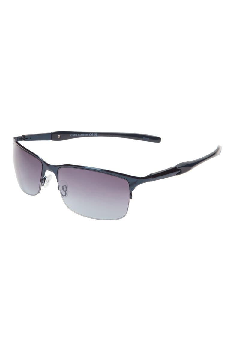 62mm Half Rim Sunglasses, Alternate, color, BLUE