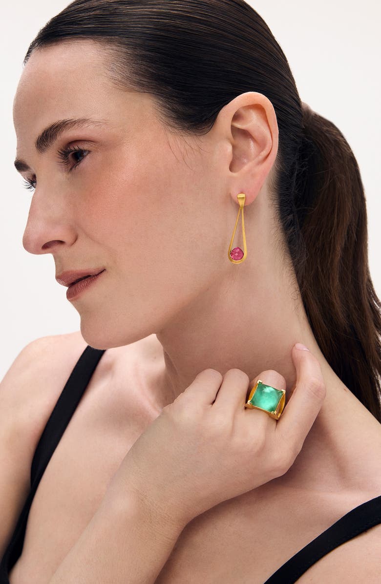 Dean Davidson Mini Samui Simulated Stone Drop Earrings, Alternate, color, Siam Pink