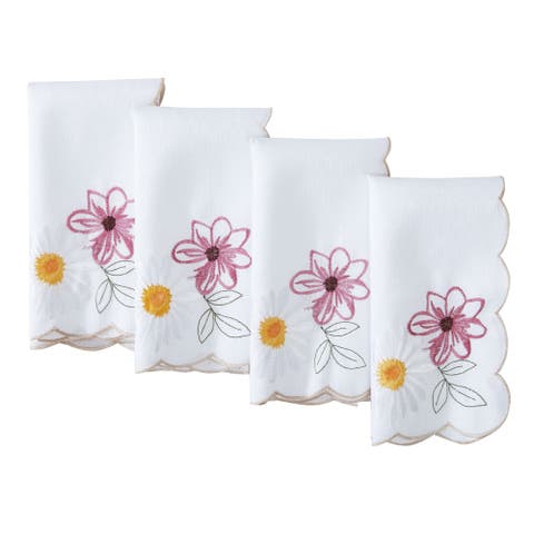Sunflower And Daisies Napkins Set Of 4