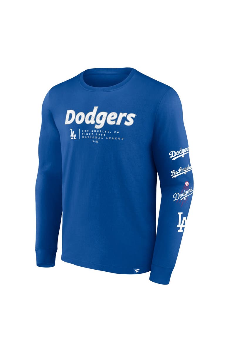 FANATICS Men's Fanatics Branded Royal Los Angeles Dodgers Strike the Goal Long Sleeve T-Shirt, Alternate, color, 