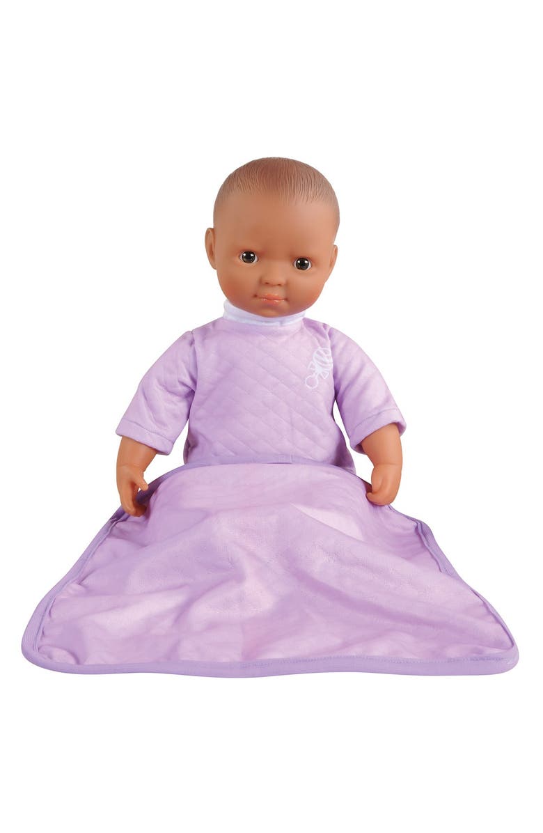Kaplan Early Learning Company Soft Body 16" Doll with Blanket - Hispanic, Alternate, color, Purple