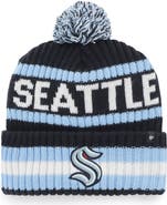 '47 Men's '47 Navy Seattle Kraken Bering Cuffed Knit Hat with Pom