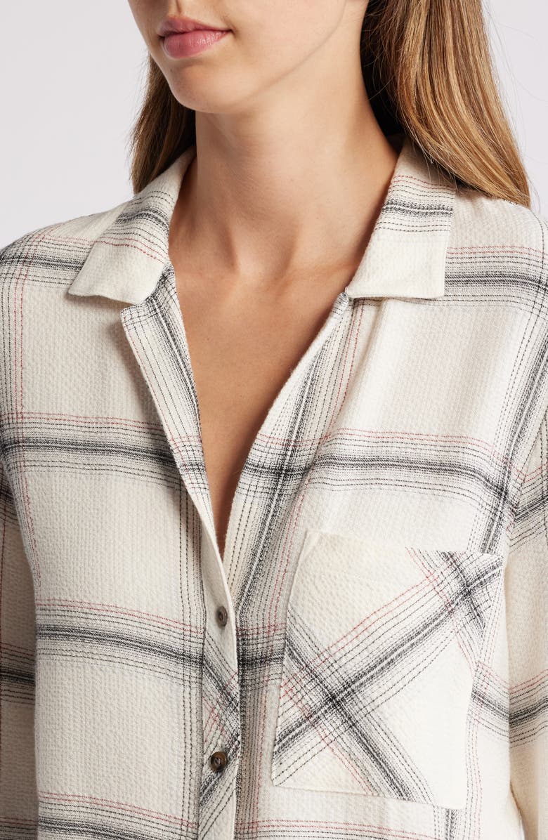 Hatley Lila Plaid Button-Up Shirt, Alternate, color, 