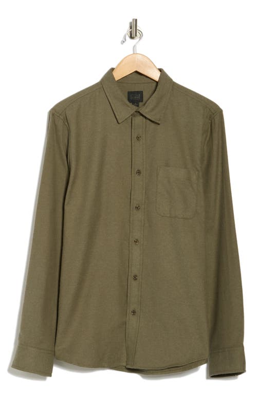 14th & Union Long Sleeve Flannel Shirt In Green