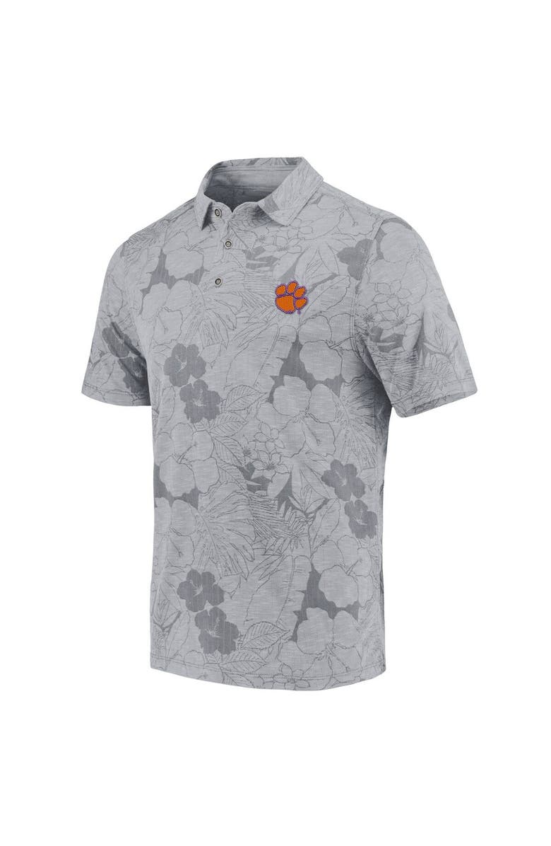 Tommy Bahama Men's Tommy Bahama Gray Clemson Tigers Miramar Blooms Polo, Alternate, color, 