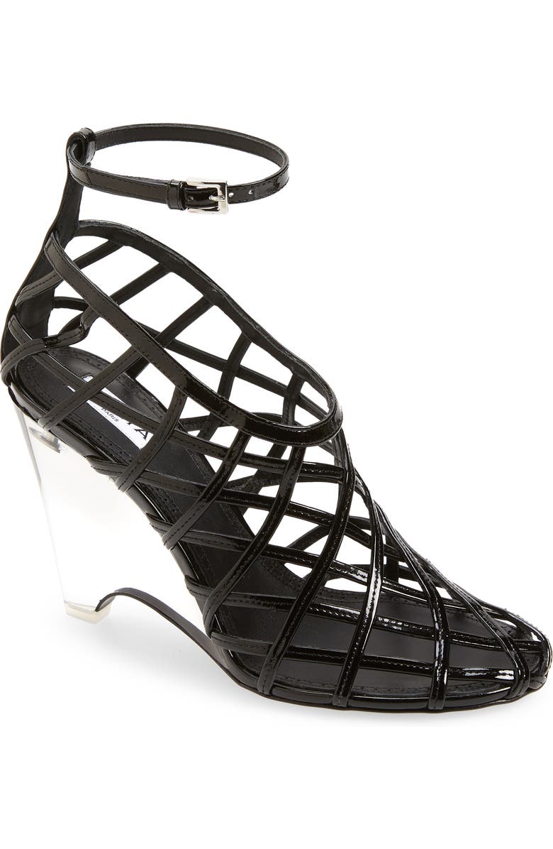 Alaïa Clear Wedge Cage Pump, Main, color,