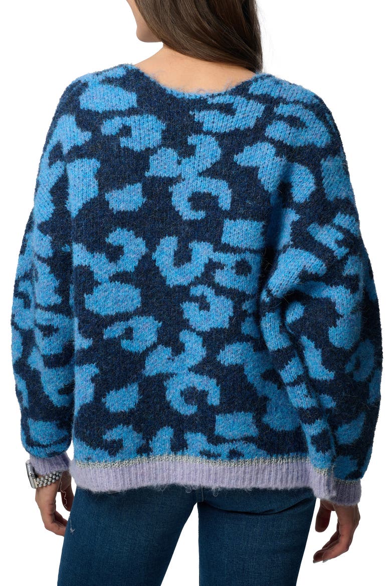 Cheetah Cardigan, Alternate, color, NAVY
