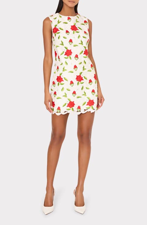 Ivette Embroidered Sleeveless Shift Dress