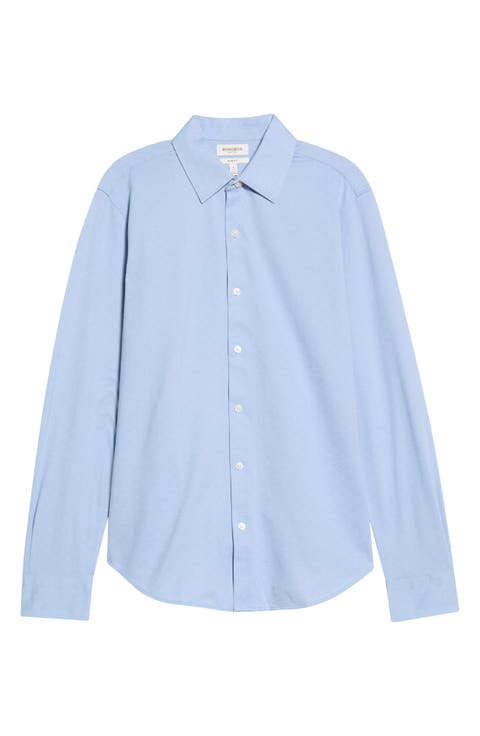 Slim Fit Tech Pique Button Down Shirt