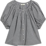 DÔEN June Gingham Check Organic Cotton Top