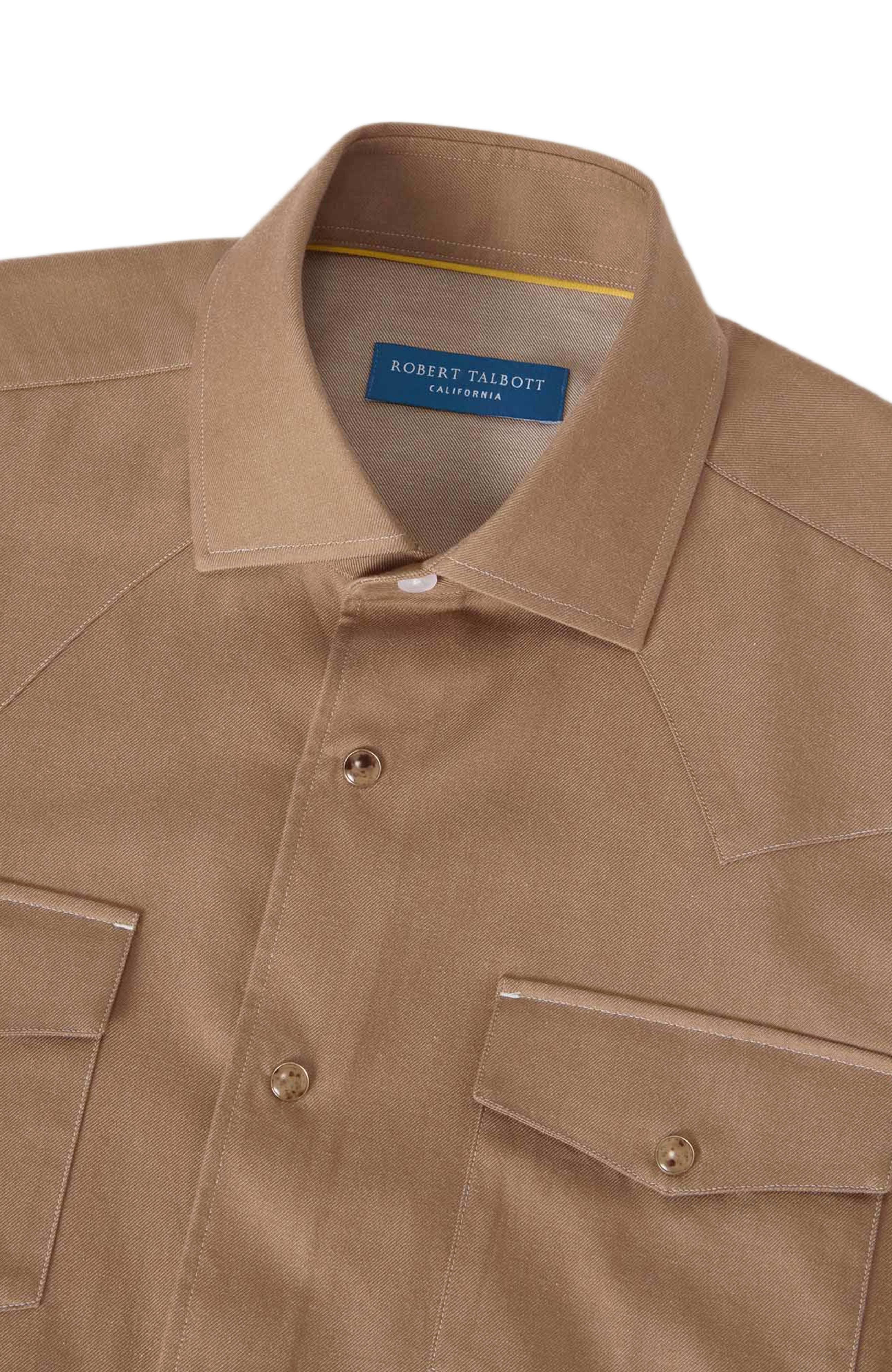 Robert Talbott Mcqueen Cashmere Blend Western Shirt (Men) | Nordstrom