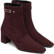 NeroGiardini Leather Block Heel Bootie