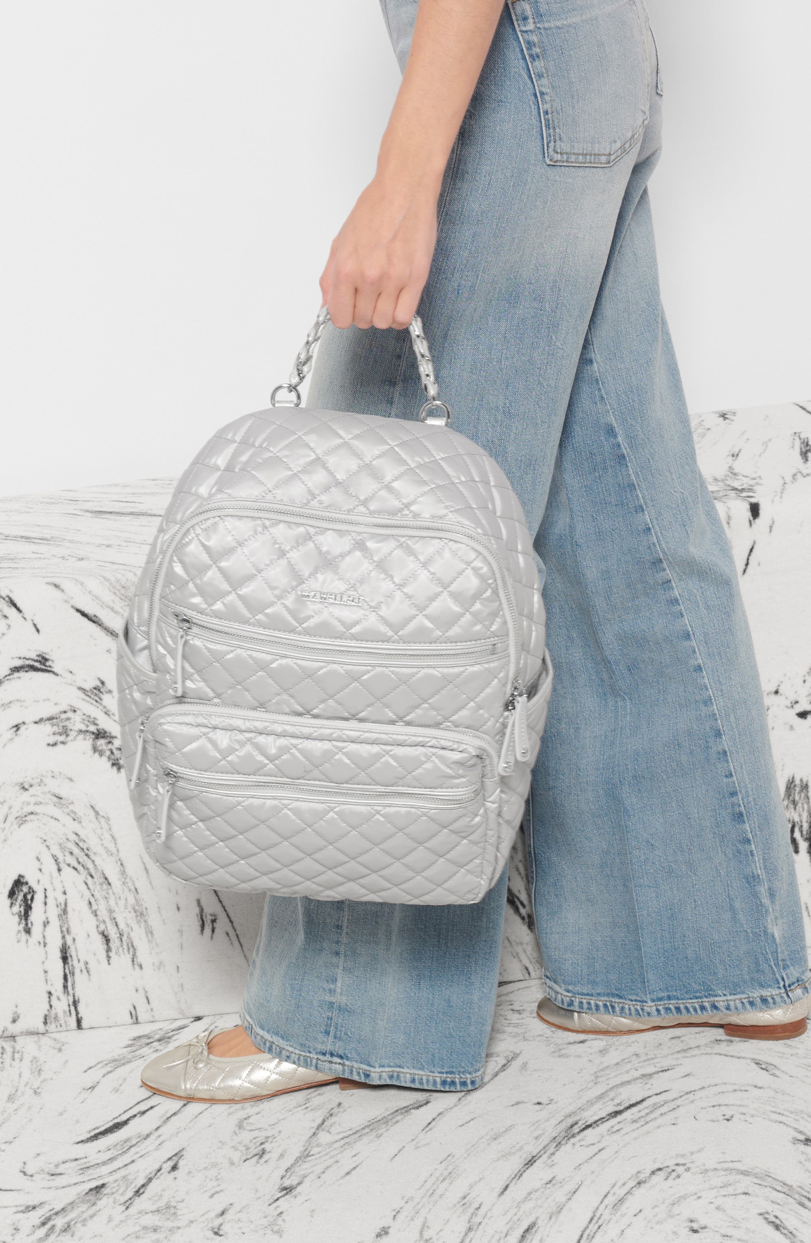 MZ Wallace Crosby Quilted Backpack, Alternate, color, 