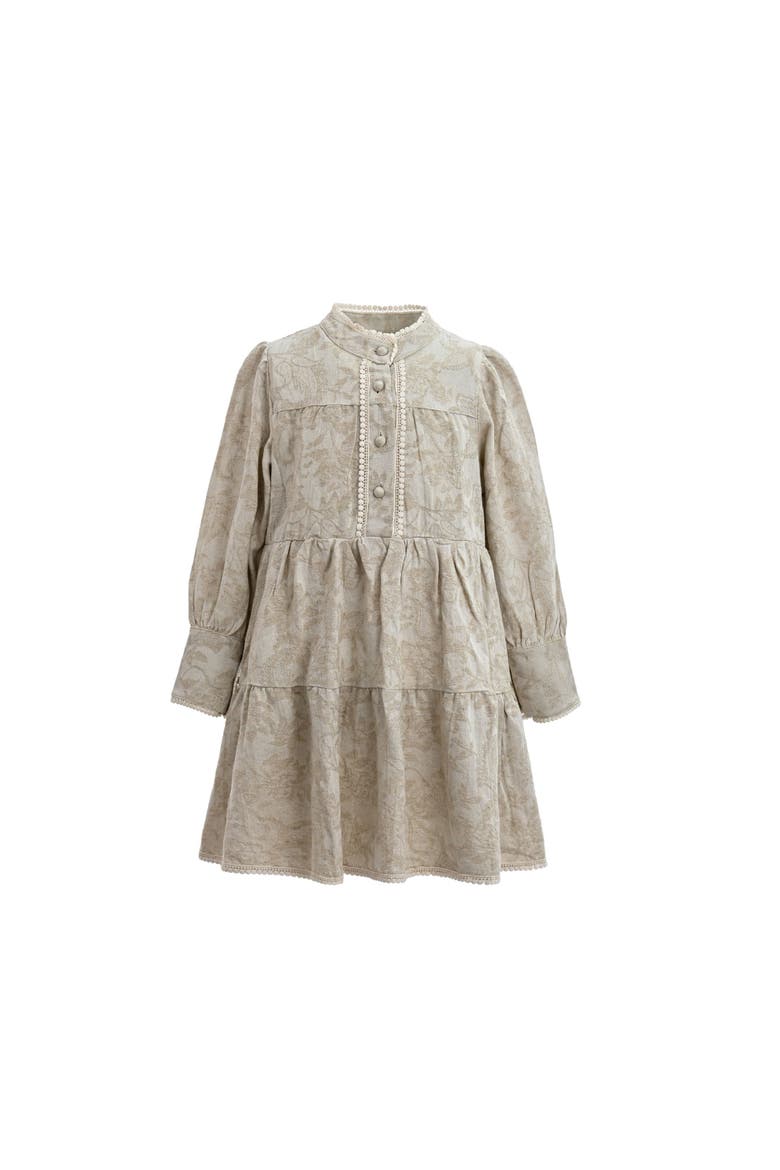 Tiered Modest Dress, Main, color, Beige