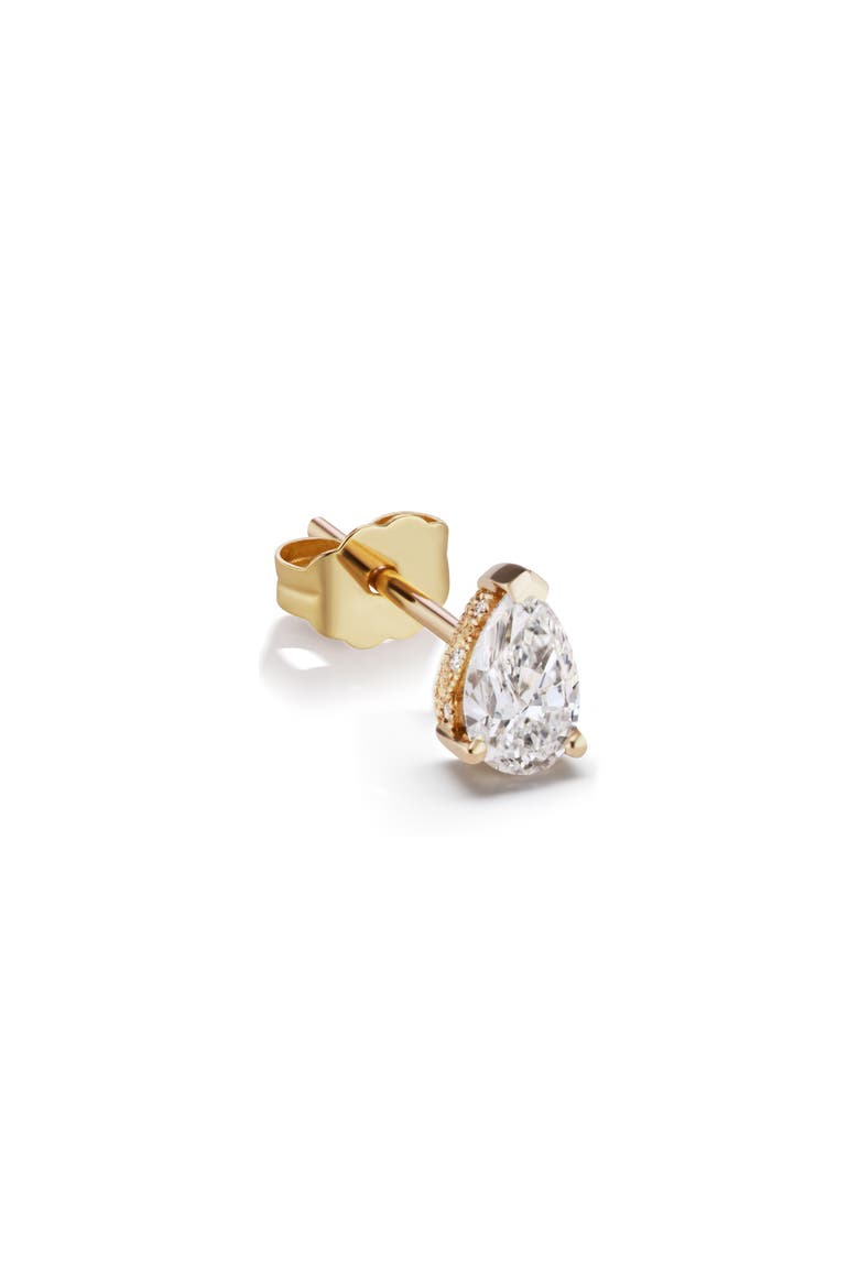Diamond Pear Stud Earring, Main, color, YELLOW GOLD/ DIAMOND