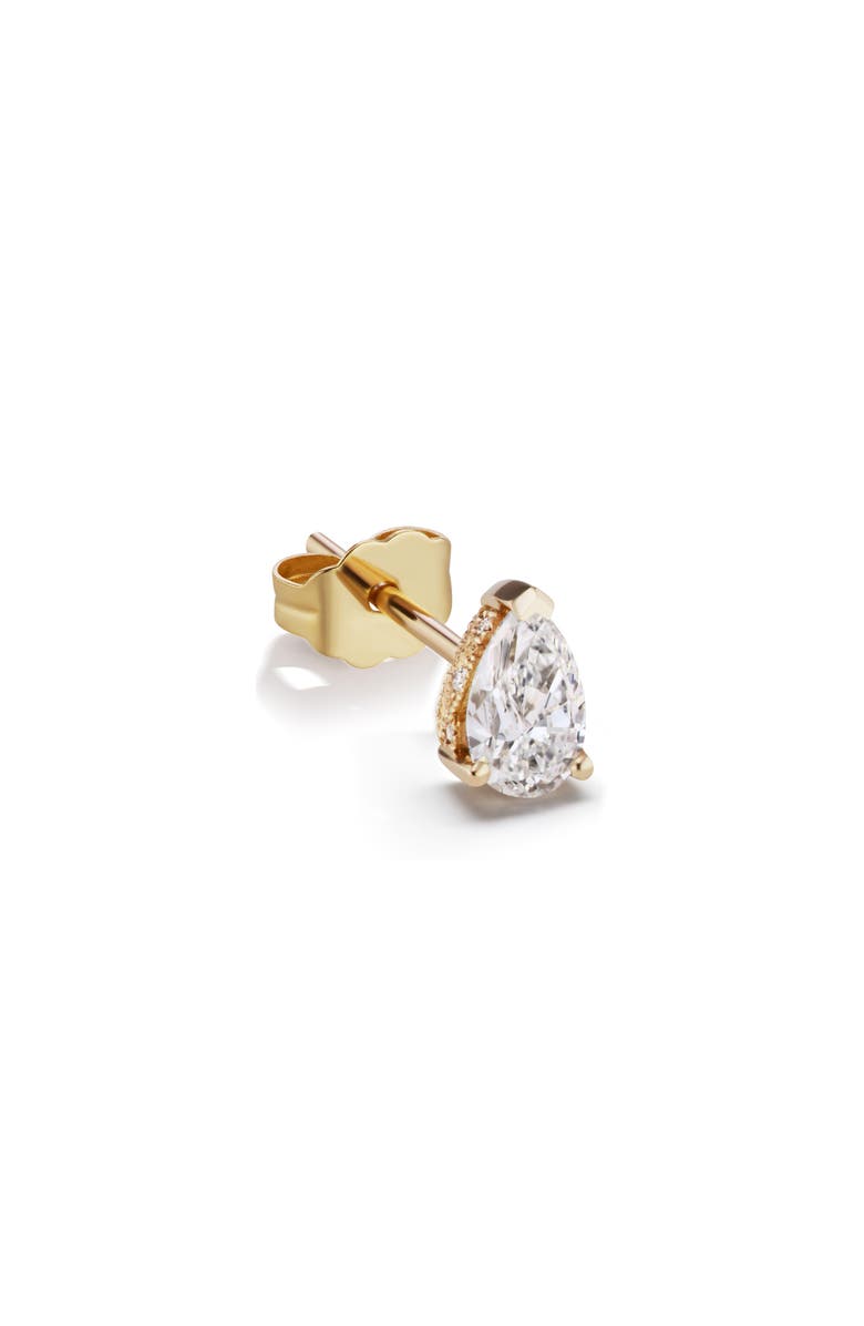 MARIA TASH Diamond Pear Stud Earring, Main, color, Yellow Gold/ Diamond