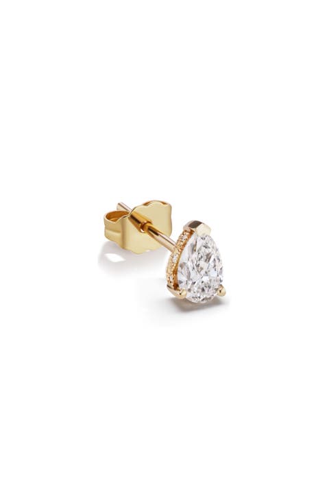 Diamond Pear Stud Earring