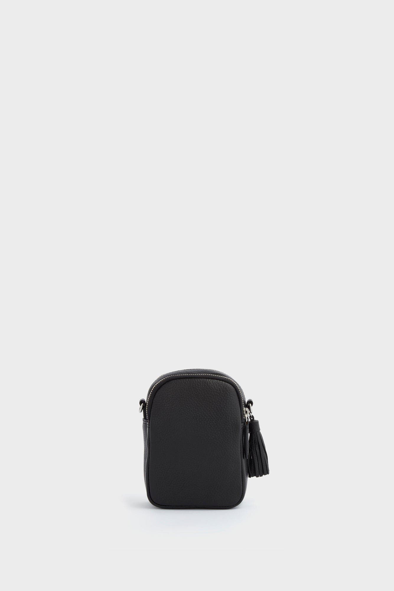 Osprey London The Stella Leather Phone Bag, Alternate, color, Black