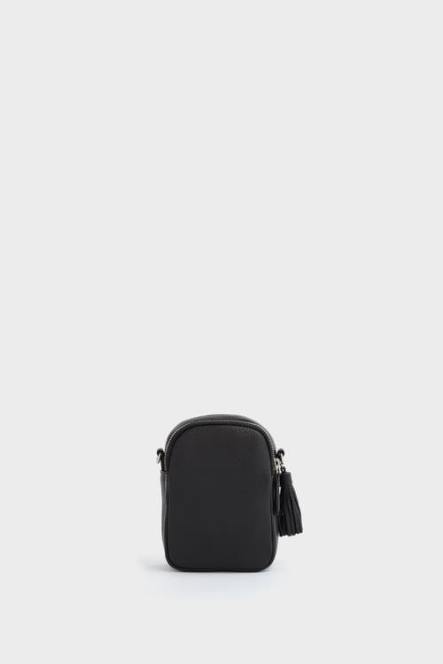 Osprey London The Stella Leather Phone Bag In Black