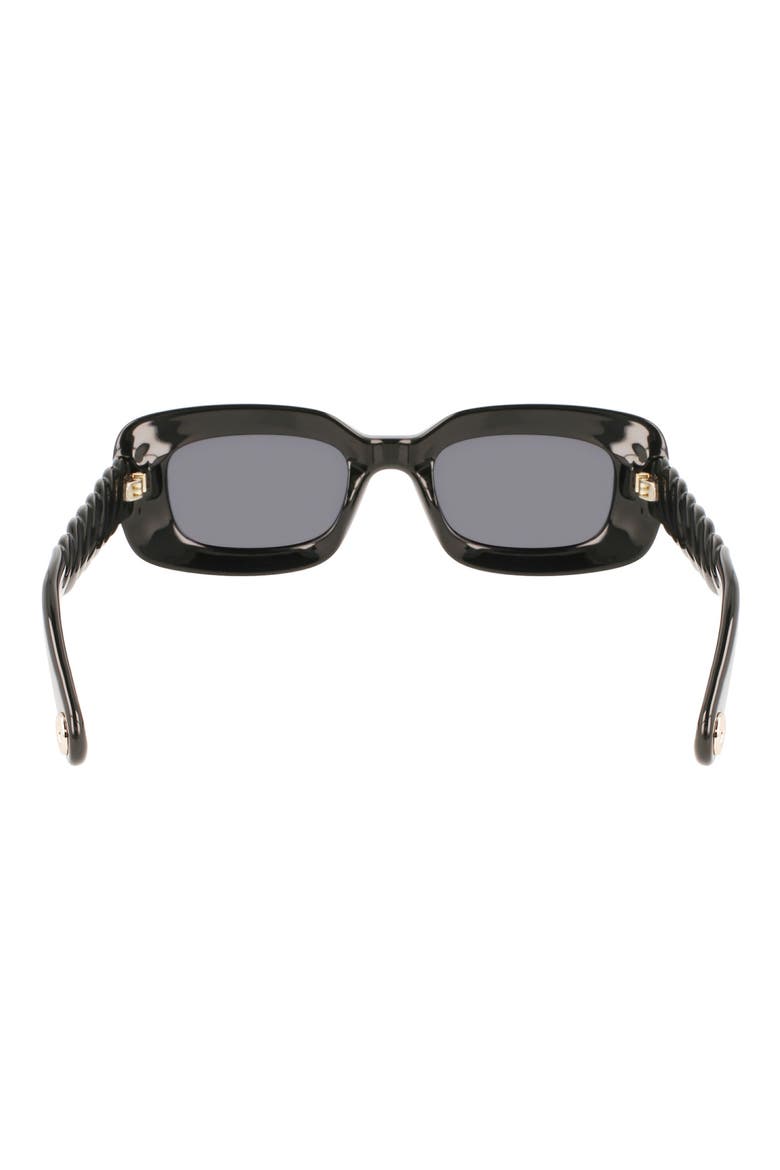 Babe 50mm Rectangular Sunglasses, Alternate, color, BLACK