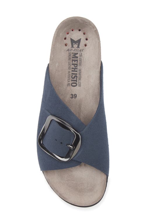 Mephisto Hariana Slide Sandal In Blue
