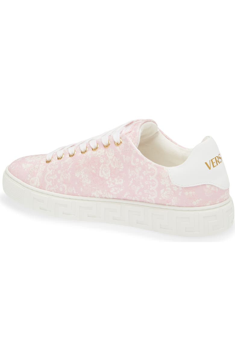 Versace Barocco Jacquard Greca Low Top Sneaker, Alternate, color, Pink Multicolor Oro